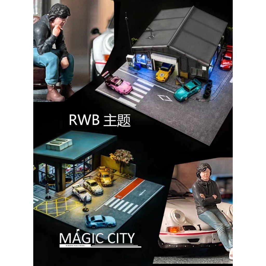 【現貨】場景模型 Magic City魔都 1:64 場景建築模型 RWB主題工坊博物館中井啟人偶