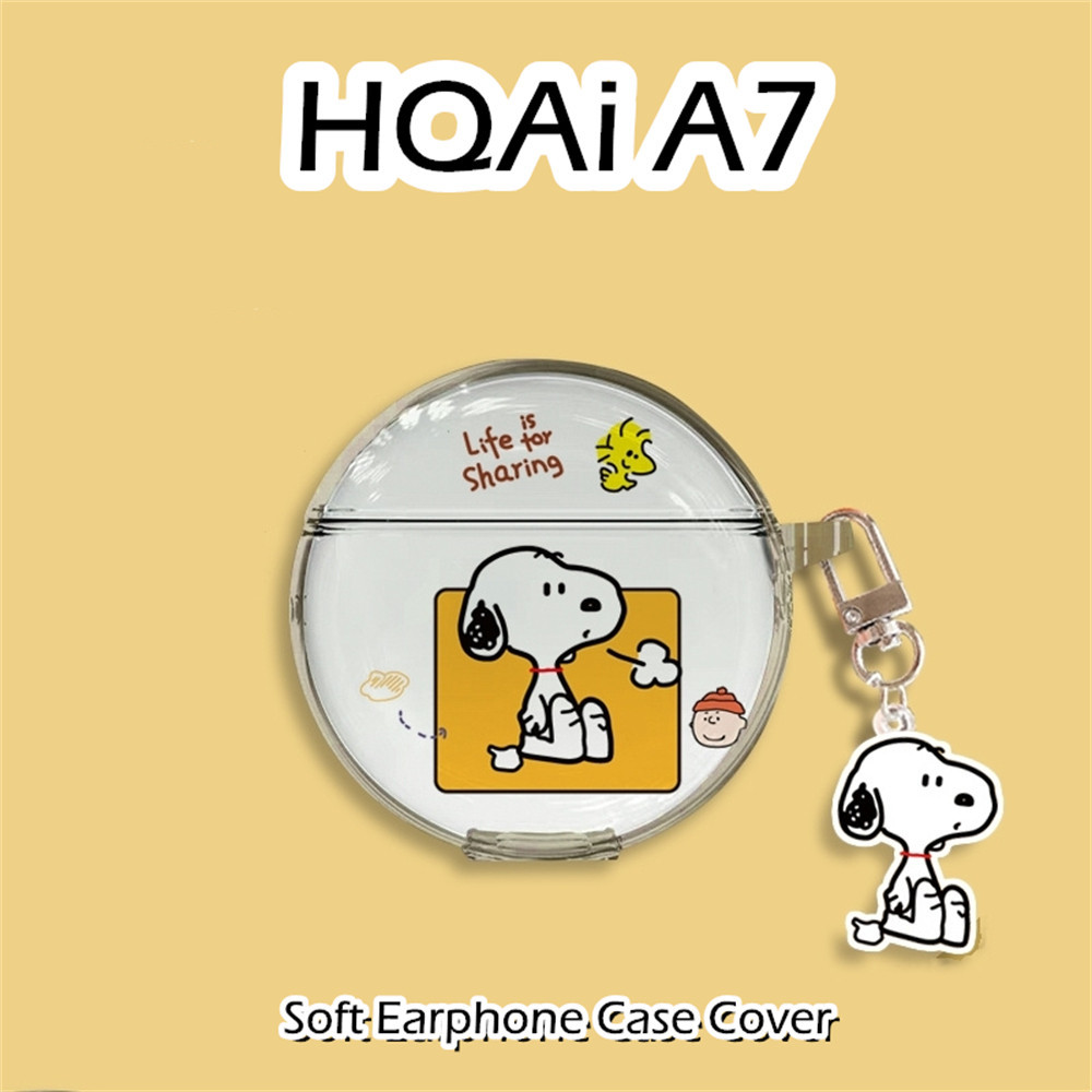 【快速發貨】適用於 Hqai A7 手機殼透明卡通草莓熊軟矽膠耳機殼外殼保護套