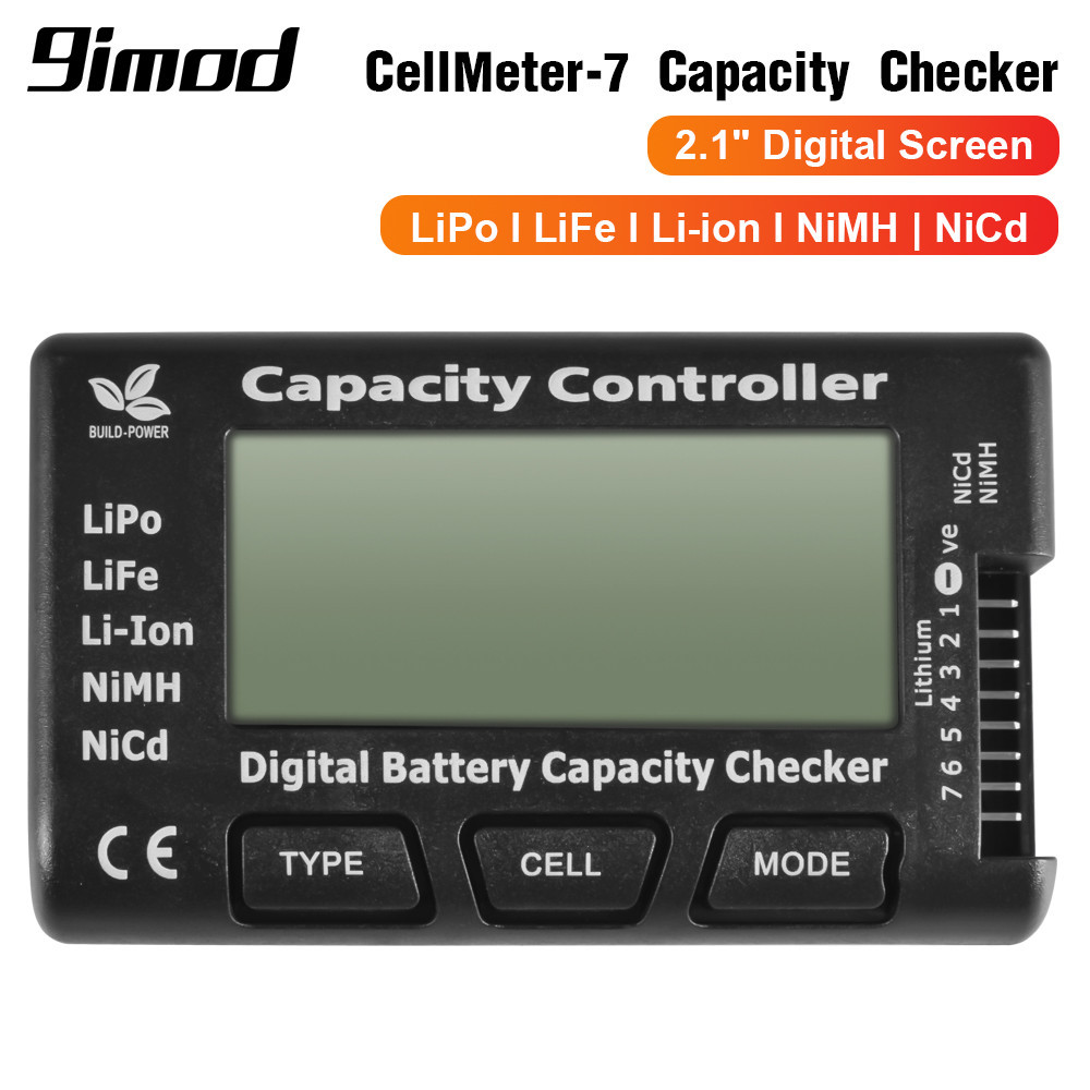 9imod RC CellMeter-7 數字電池容量檢查器控制器 LiPo LiFe Li-ion NiMH Nicd