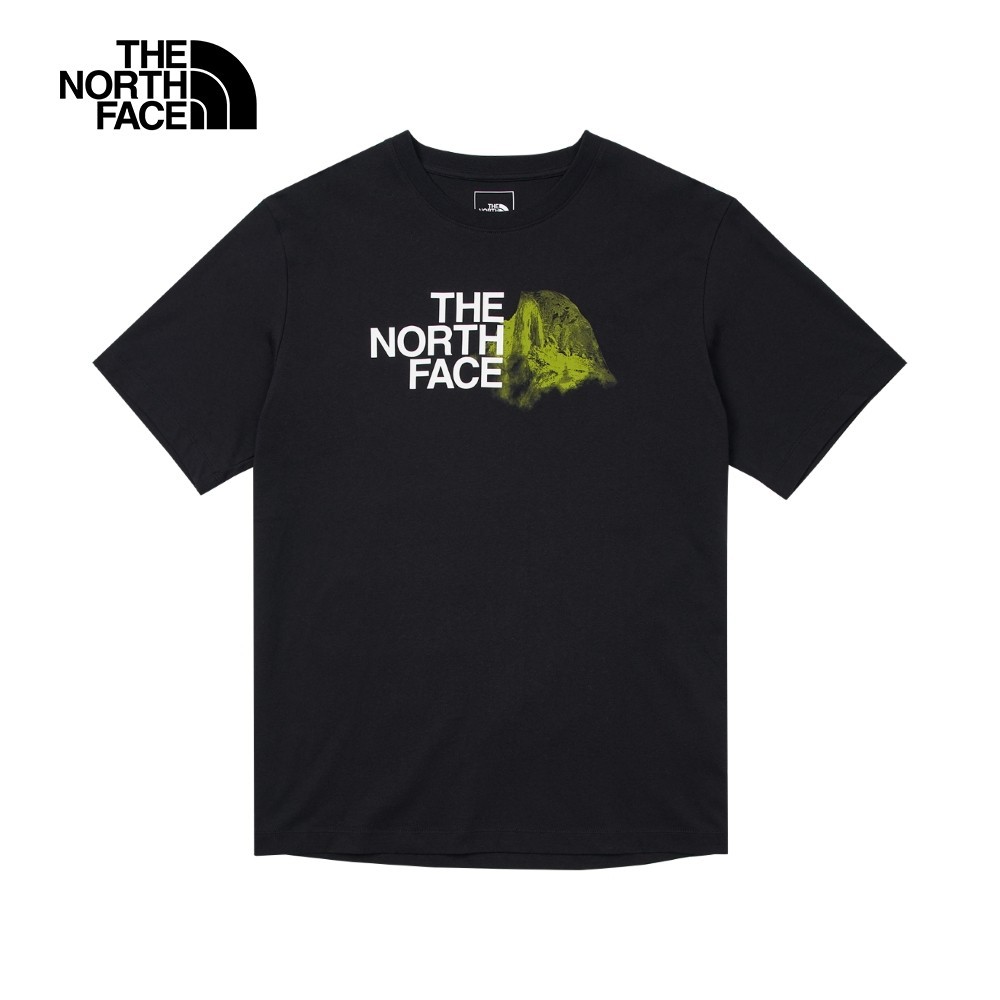 The North Face北面男款黑色舒適大尺寸品牌LOGO休閒短袖T恤｜88GBJK3