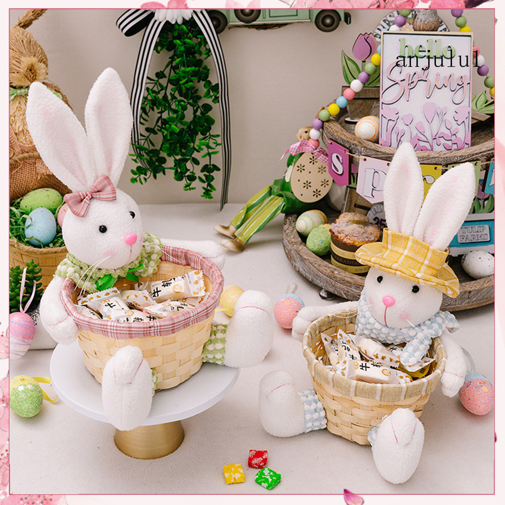 【ANU】復活節兔子公仔糖果籃創意手工兔子糖果架擺件展示模具家居裝飾春季兒童禮物