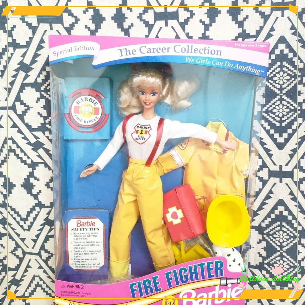 現貨 1994年芭比正品絕版消防員芭比娃娃 職業裝芭比 4CHG