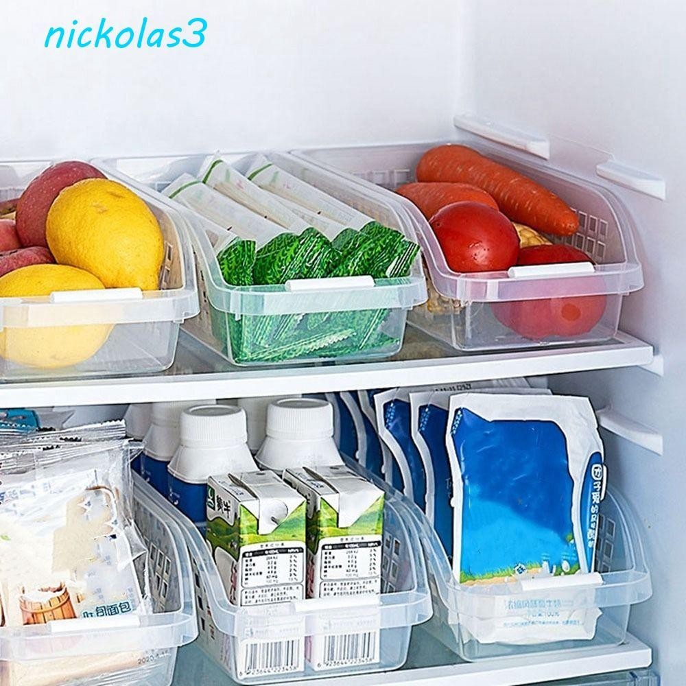 NICKOLAS食物儲存盒,拉出樣式加厚冰箱儲物盒,實用大容量塑料透明冰箱收納盒對於家庭