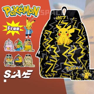 Pokemon背包Pikachu卡通動漫學校學生兒童書包男孩女孩