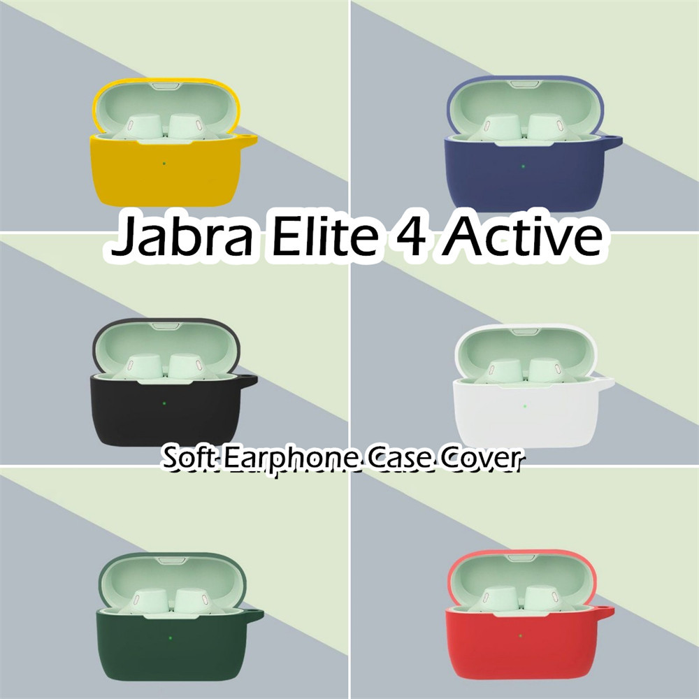 [imamura] 適用於 Jabra Elite 4 Active Case 純色系列軟矽膠耳機套外殼保護套