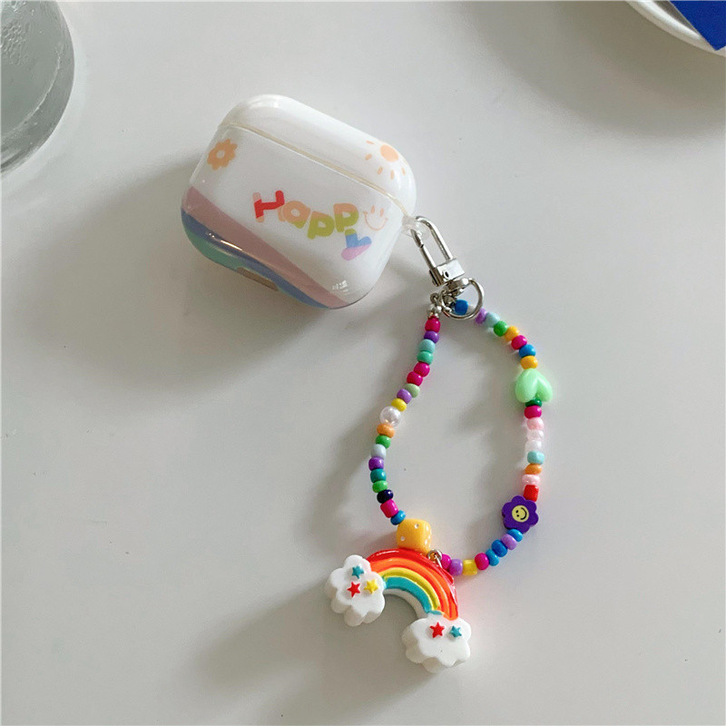 矽膠 Airpod 保護套/可愛的彩虹耳機保護套/適用於 Airpods Pro 1 2 3