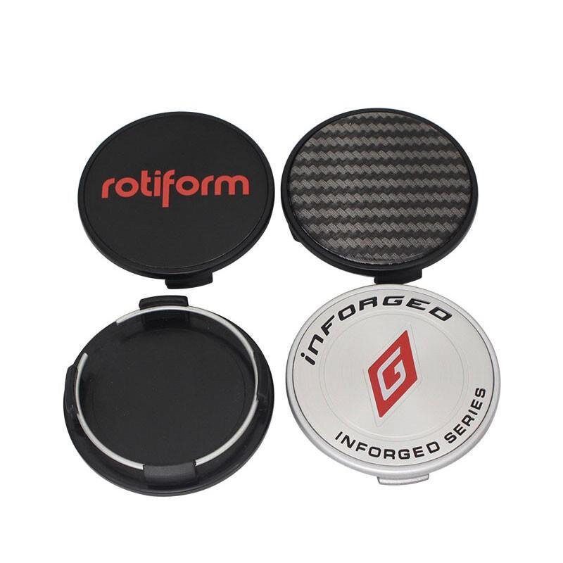 Zewan NEWi 4 件 65 毫米 Rotiform 標誌車輪中心輪轂蓋徽章徽章 Inforgeo 輪輞中心蓋空白