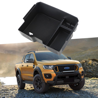 適用於福特 New Ranger Everest 2023 + 汽車扶手儲物箱託盤中控臺收納架配件