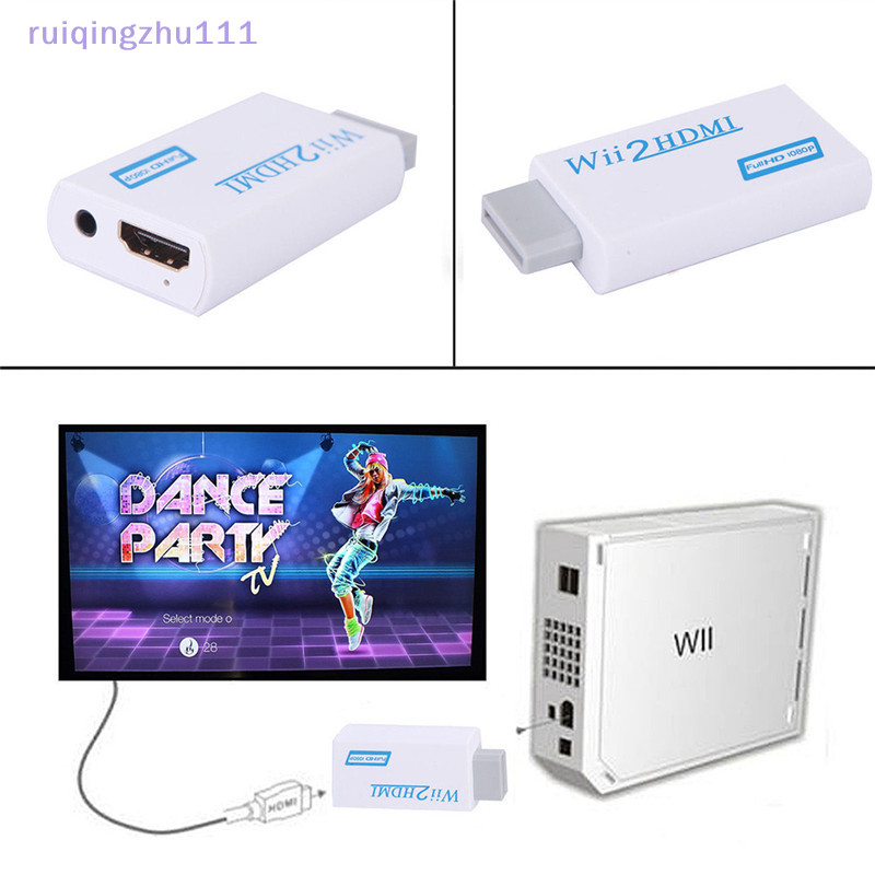 [ruiqingzhu] 高清 Wii 轉 HDMI 1080P/720P 升頻轉換器適配器連接器帶 3.5MM [TW