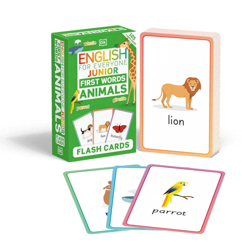 English for Everyone Junior First Words Animals Flash Cards (美國版)(盒裝)/DK《Dk Pub》【三民網路書店】