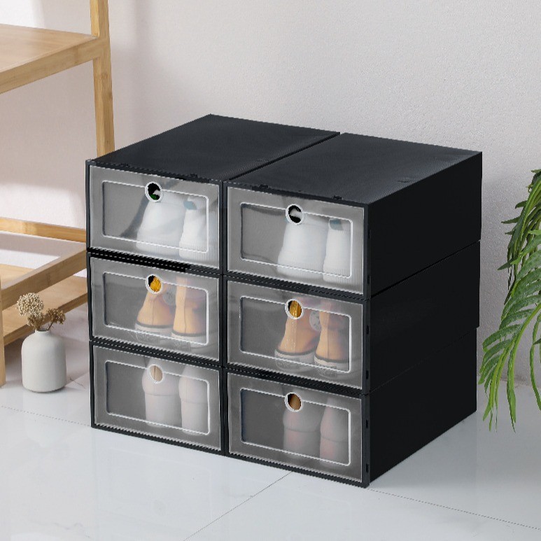質趣生活鞋盒透明塑膠生活品 家用收納神器鞋子翻蓋收納盒鞋櫃
