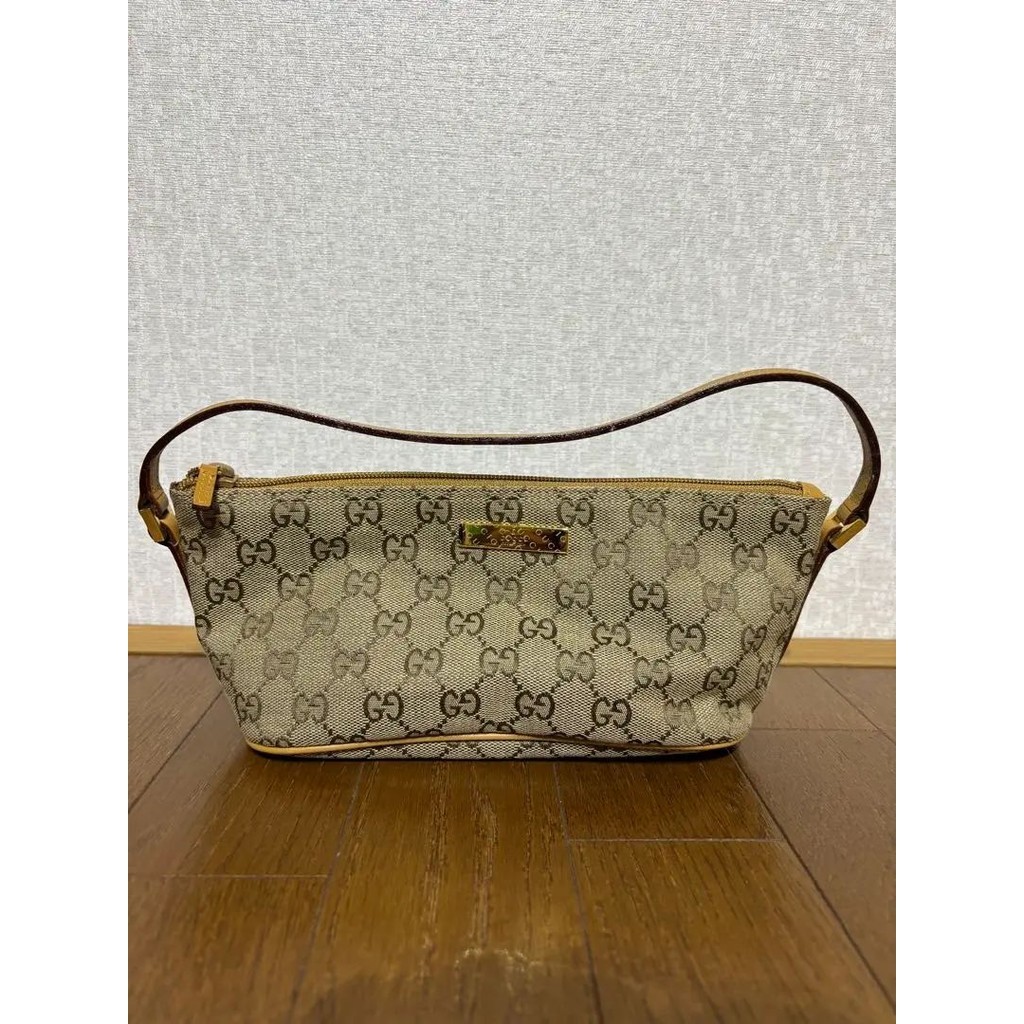 近全新 GUCCI 古馳 飾品 小包包 GG Canvas 帆布 日本直送 二手