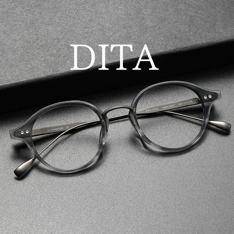 【Ti鈦眼鏡】Dita同款純鈦眼鏡架 DRX2083 商務眼鏡 橢圓眼鏡 全框眼鏡 板材眼鏡框男