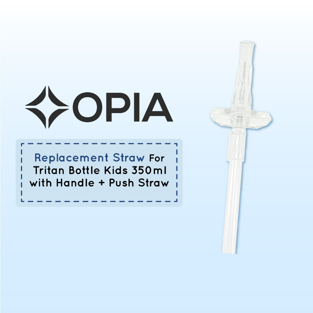 Opia OPIA Tritan 奶瓶兒童矽膠吸管替換 350 毫升帶手柄推吸管