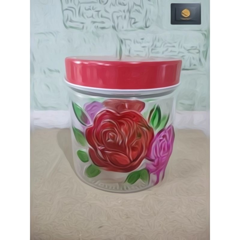 玻璃罐花卉印花 TW9531 蛋糕罐