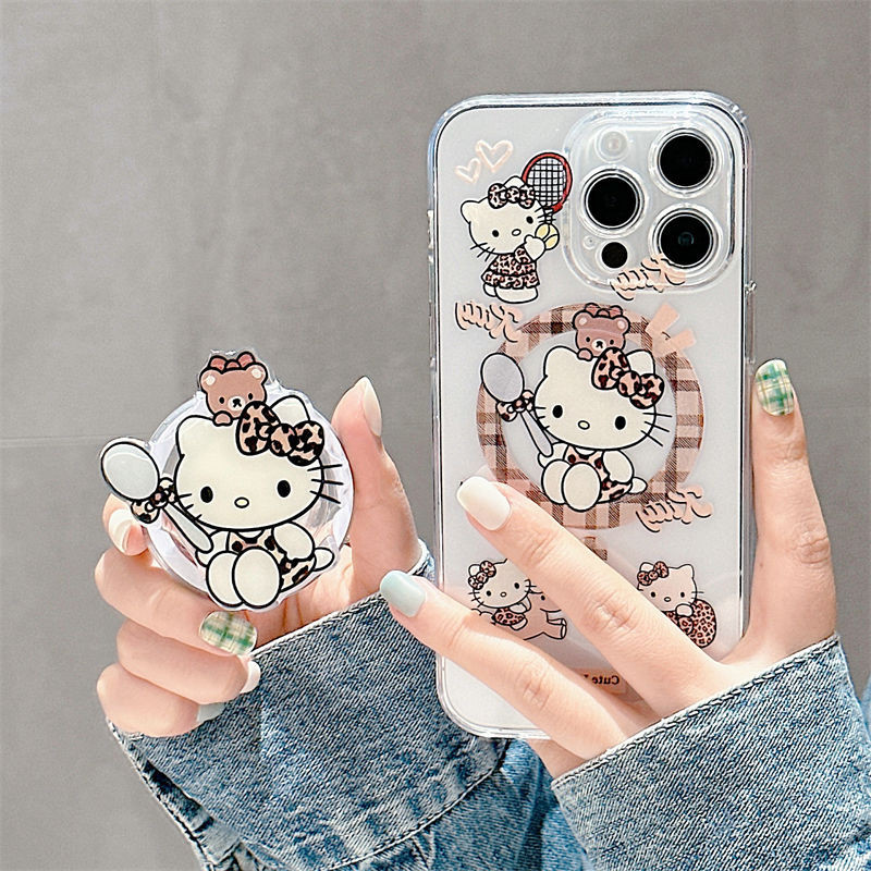 卡通 Hello Kitty 適用於 iPhone 15 Plus 11 14 13 12 Pro Max 磁性無線充電