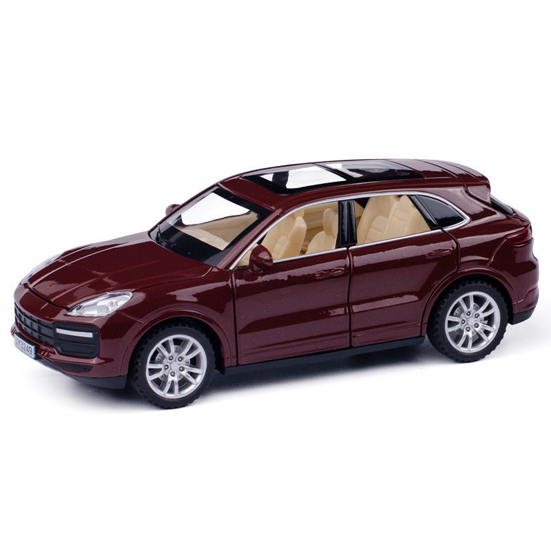 模型車 1:32 保時捷模型車 Cayenne 模型 越野車模型 聲光 回力車 合金玩具車 汽車模型 擺件 藏品
