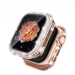【现货】鑽石錶殼 內置鋼化玻璃 適用於 Apple Watch 9 41mm 45mm 38mm 40mm 42mm 4