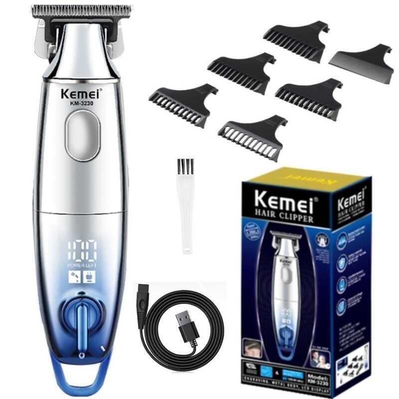 Kemei 3230 0 毫米男士專業理髮器電動鬍鬚理髮器理髮器 USB 可充電