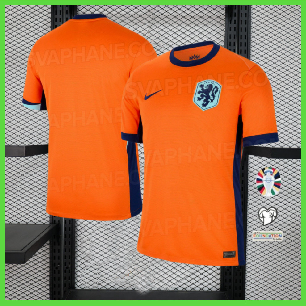 全新高品質荷蘭球衣 2024 男式足球成人襯衫歐洲