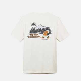 Timberland 中性白色背後圖案短袖T恤|A669FCM9