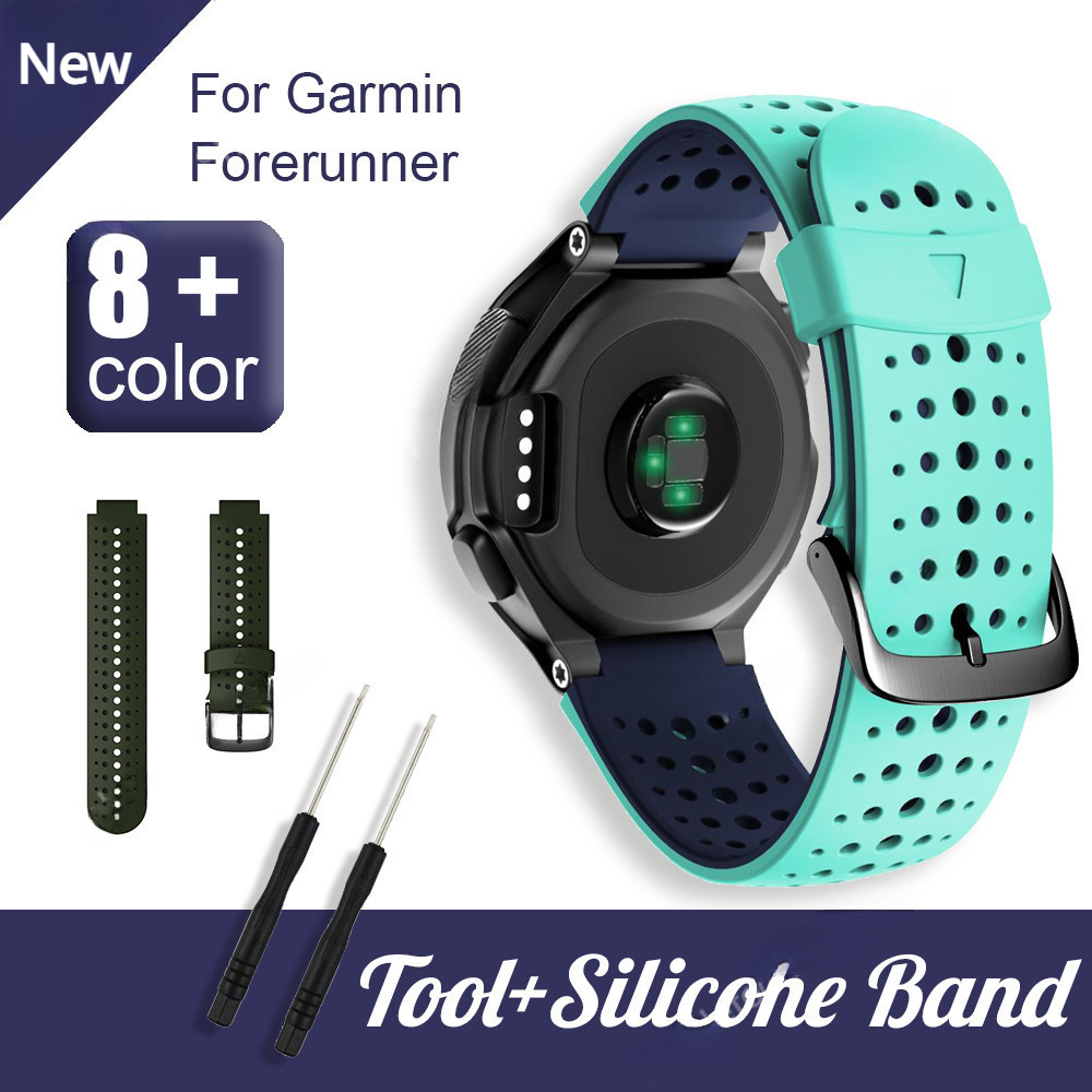 矽膠運動錶帶兼容 Garmin Forerunner 235 錶帶手鍊 Forerunner 220/230/235/6