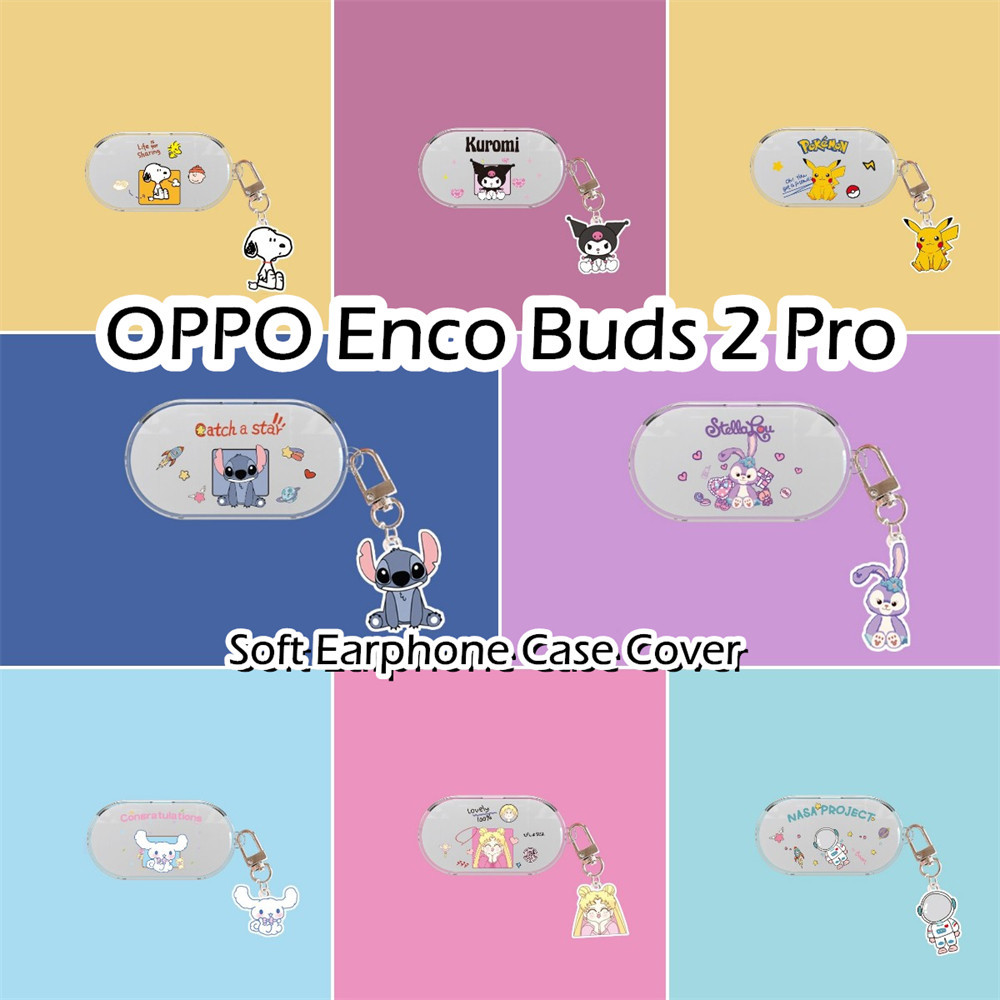 [有貨] 適用於 OPPO Enco Buds 2 Pro Case 夏季風格卡通圖案軟矽膠耳機套外殼保護套