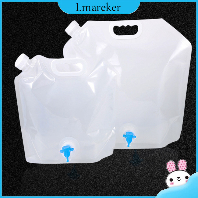 Lmareker 5/10l 便攜式折疊水袋大容量戶外旅行野營水容器儲水桶