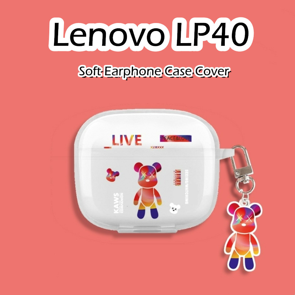 LENOVO 【快速發貨】聯想LP40保護套甜美可愛卡通系列軟矽膠耳機套保護套