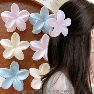 Frangipani 髮夾 - 女士鯊魚夾 - 時尚頭飾 - 優雅髮飾 - 花朵髮夾 - 夏威夷風格抓夾 - 可愛的髮飾