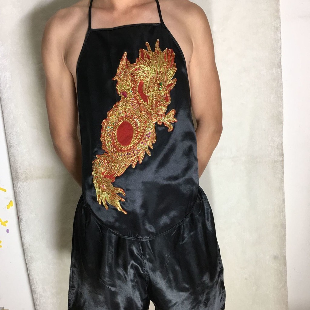 ★老人肚兜★現貨 男士 肚兜 加大碼款男睡衣成人 肚兜 男人古代結婚服錶演裝