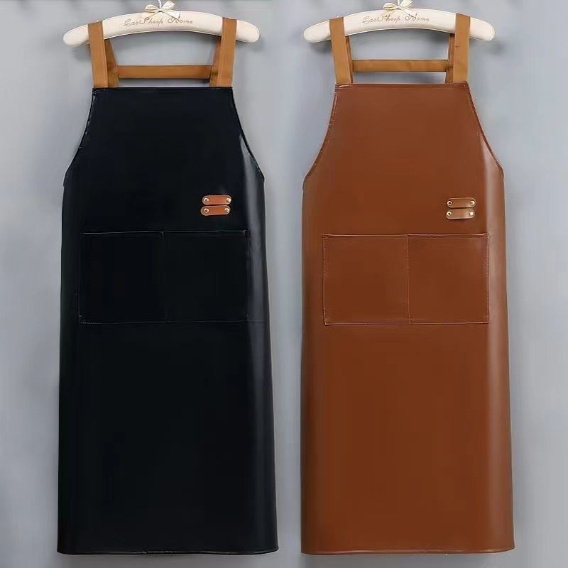 pu皮革圍裙   防水防油    廚房家用   上班工作服   圍腰   圍裙