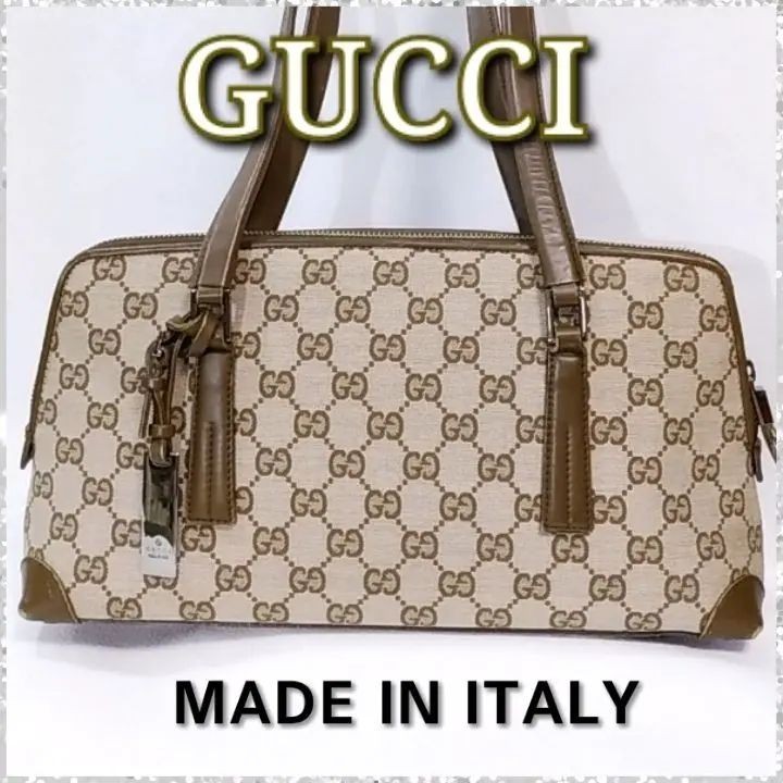 GUCCI 古馳 波士頓包 肩背包 GG Canvas 帆布 mercari 日本直送 二手