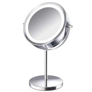 5x 放大化妝鏡帶 LED 燈雙面 360 度旋轉變色電動化妝品
