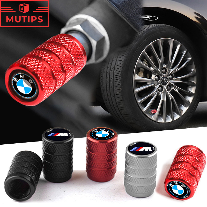 BMW 寶馬 4 件/套汽車車輪輪胎氣門嘴蓋合金閥桿空氣閥蓋輪胎罩適用於寶馬 M E46 E36 F10 F30 E90