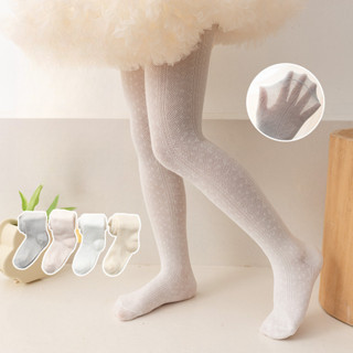 2024爆款寶寶連褲襪夏季薄款菱形網眼白色大PP兒童連身襪子嬰兒內搭褲女童