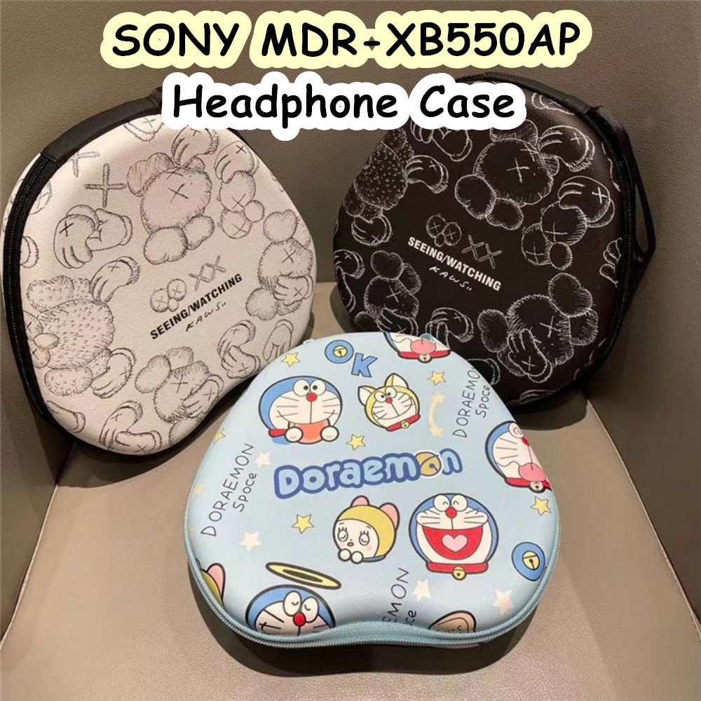 索尼 【快速發貨】適用於 Sony MDR-XB550AP 耳機套小眾卡通圖案耳機耳墊收納包外殼盒