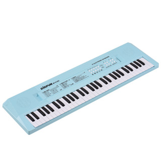 61 鍵電子鍵盤鋼琴樂器帶麥克風雙電源模式便攜式音樂鋼琴鍵盤 6 種演示歌曲 5 種不同節奏初學者鍵盤禮物