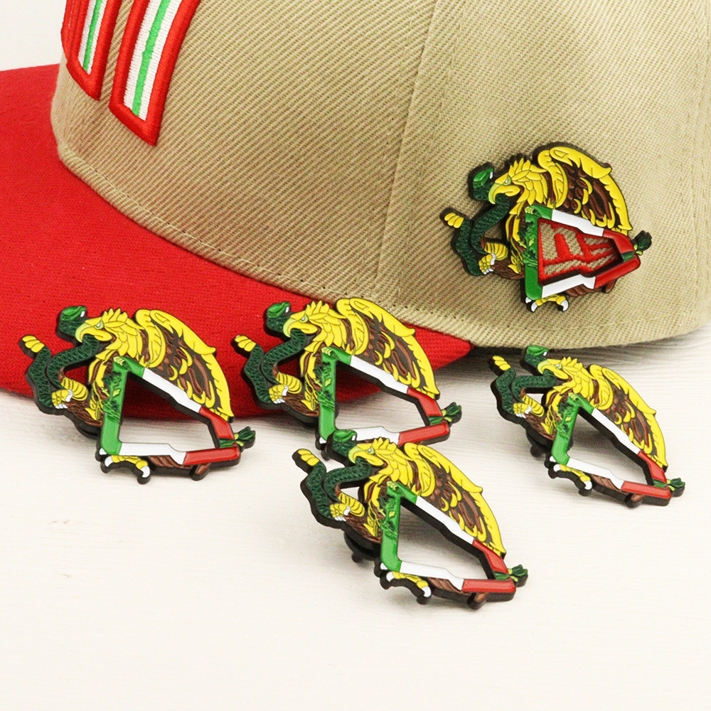 新款New Era Hat Pins墨西哥金屬搪瓷新時代國旗裝飾品徽章/帽針