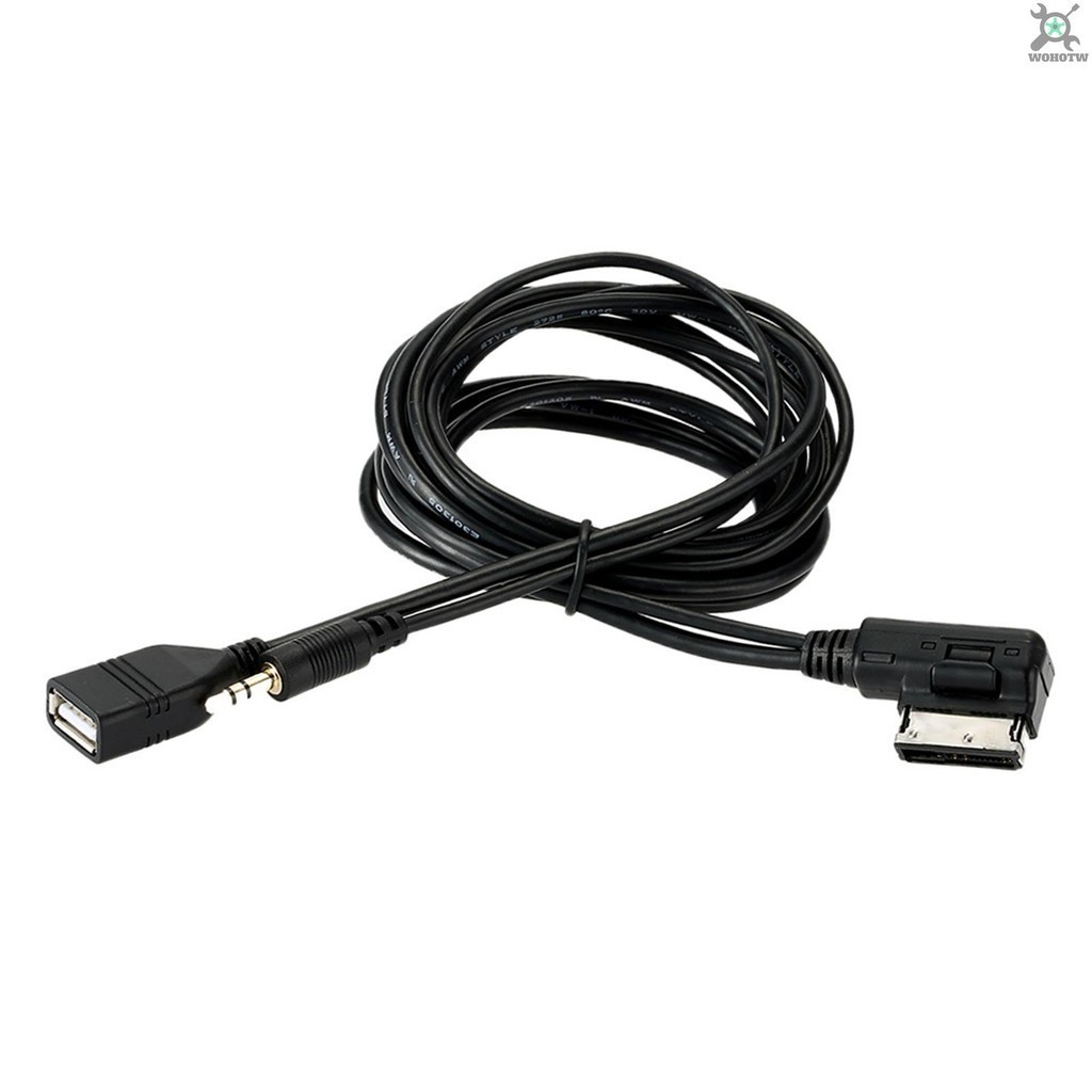 Wohotw Music AMI MMI 接口 USB 充電器 3.5 毫米迷你插孔 Aux MP3 電纜適用於大眾適用