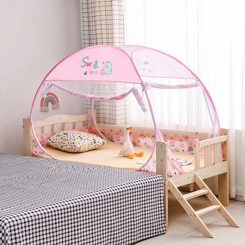 寢具床圍帳 兒童床蚊帳免安裝80×160嬰兒蒙古包65×120 88×168 80×180三門全底