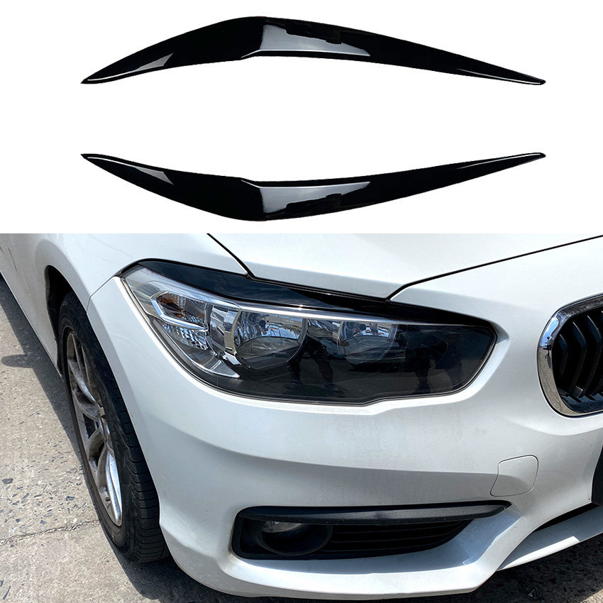 適用BMW 1系F20後期 118i 120i 2015-2019前大燈燈眉車貼外飾改裝