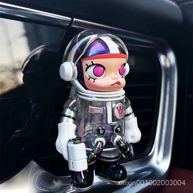 泡泡茉莉太空人molly瑪特車用擺件space100車出風口香水飾品汽車