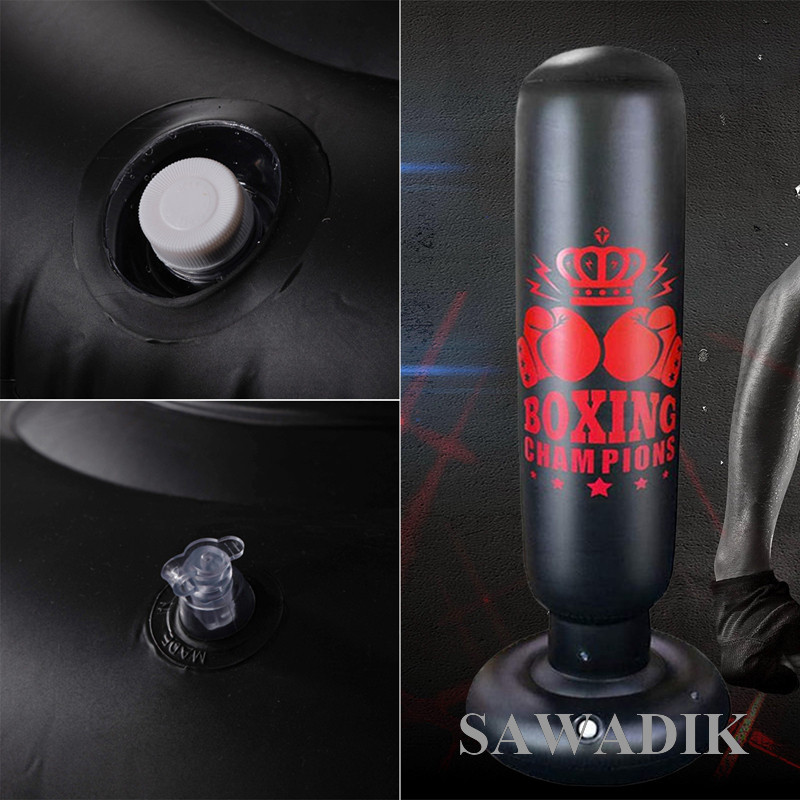 Sawadik 健身立式兒童充氣沙袋拳擊柱 成人充氣不倒翁沙包 宣洩柱1.6米高