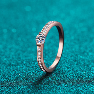 S925 純銀戒指 18K 鍍金戒指 莫桑鑽戒指 鑽石戒指 30分莫桑石 戒指 女戒 簡約設計