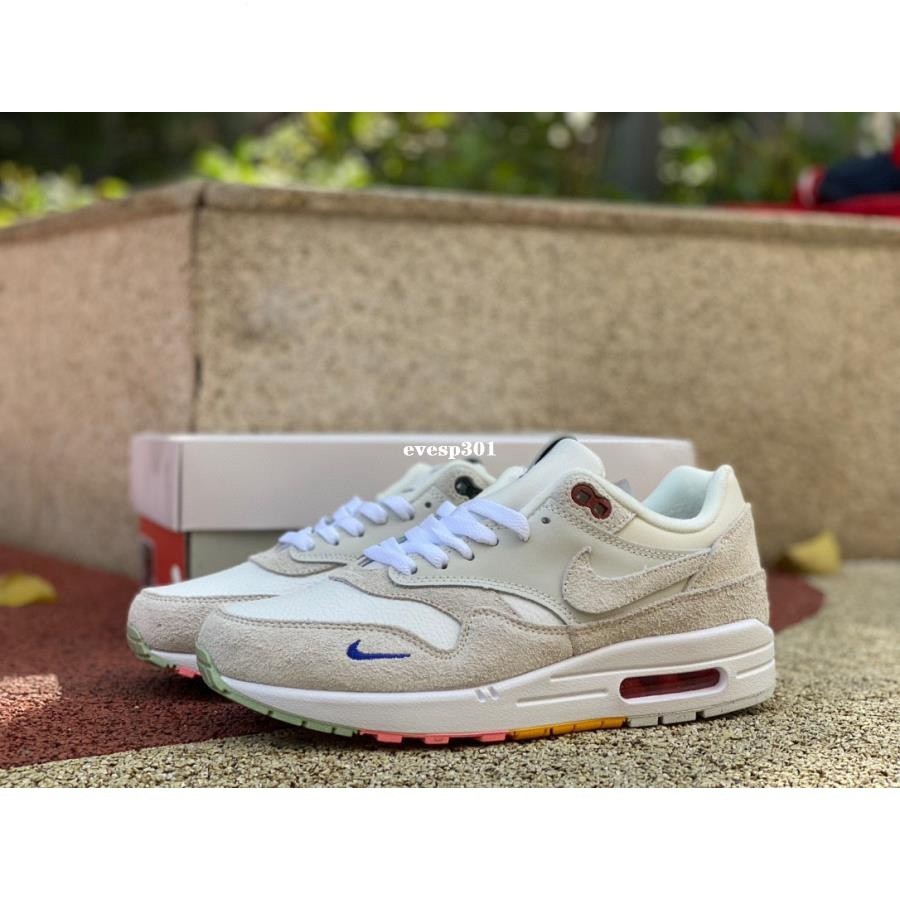 特價 Nike Air Max 1 PRM 灰白 小藍勾 麂皮 跑步鞋 FB4959-121