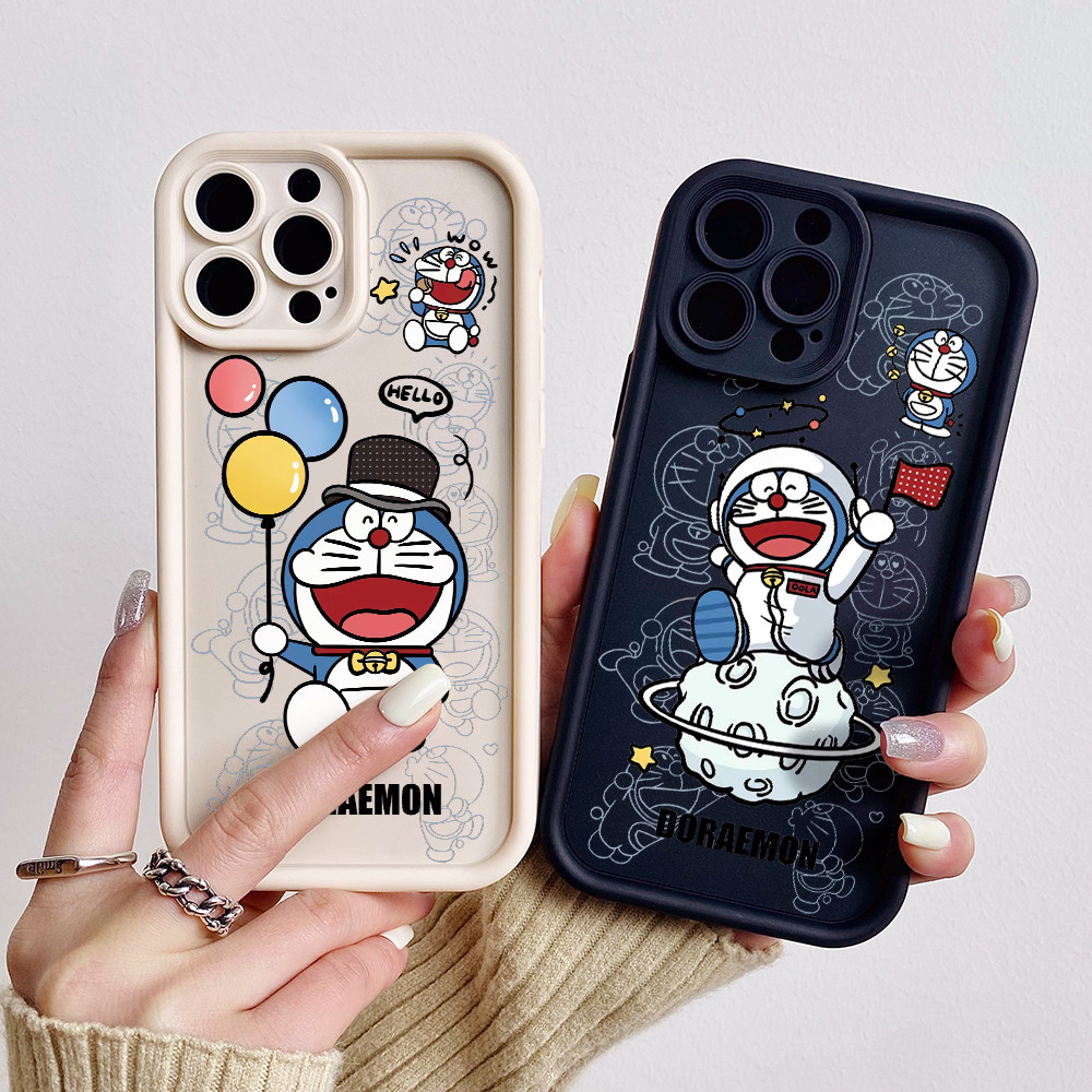 哆啦夢 幸運時尚品牌標籤 Doraemon 手機殼適用於 iphone 15 11 12 14 13 pro max x