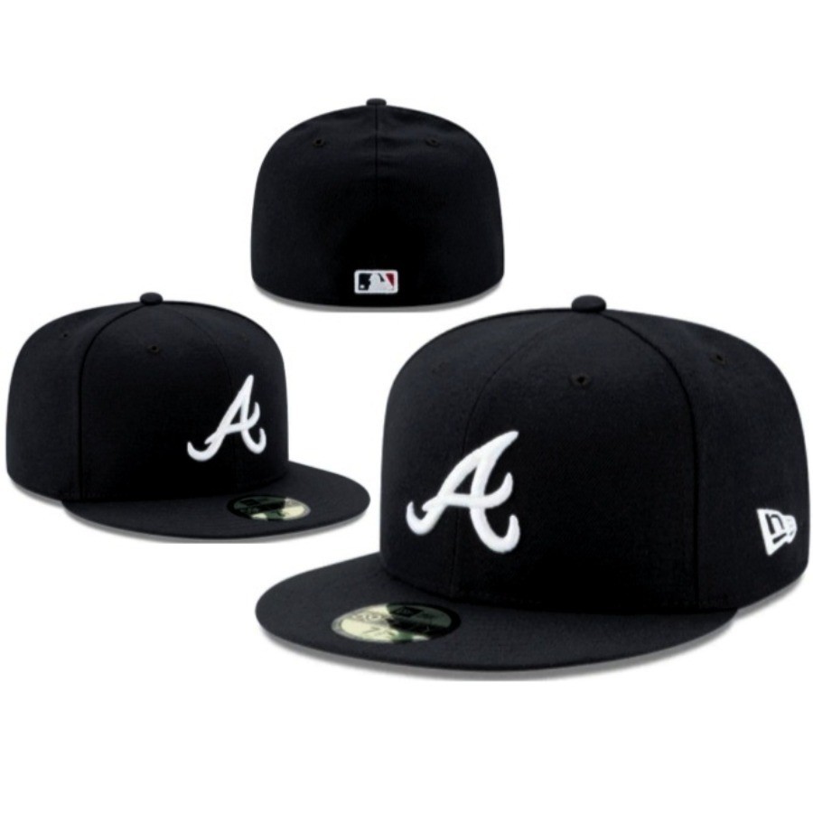 2023 年潮流創意設計 MLB 新款棒球帽亞特蘭大勇士底特律老虎隊字母刺繡嘻哈全封閉通用平翼帽