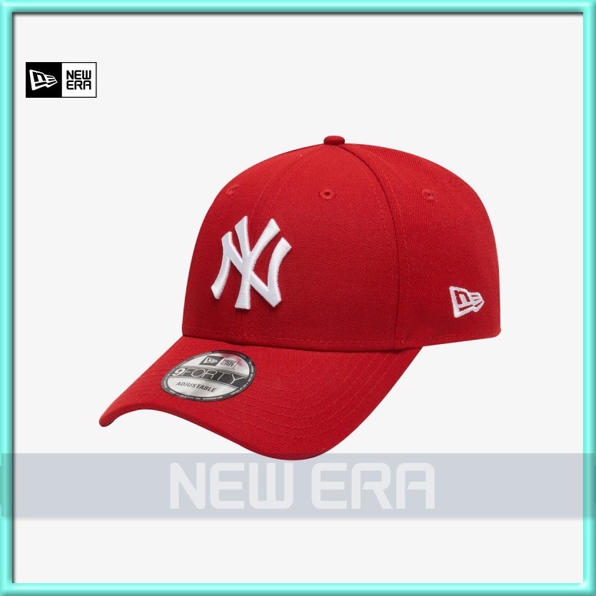 MLB NEW ERA [小說] 精品店 ♧新時代♧美國職業棒球大聯盟基本款紐約洋基隊球帽紅色 12836264 New