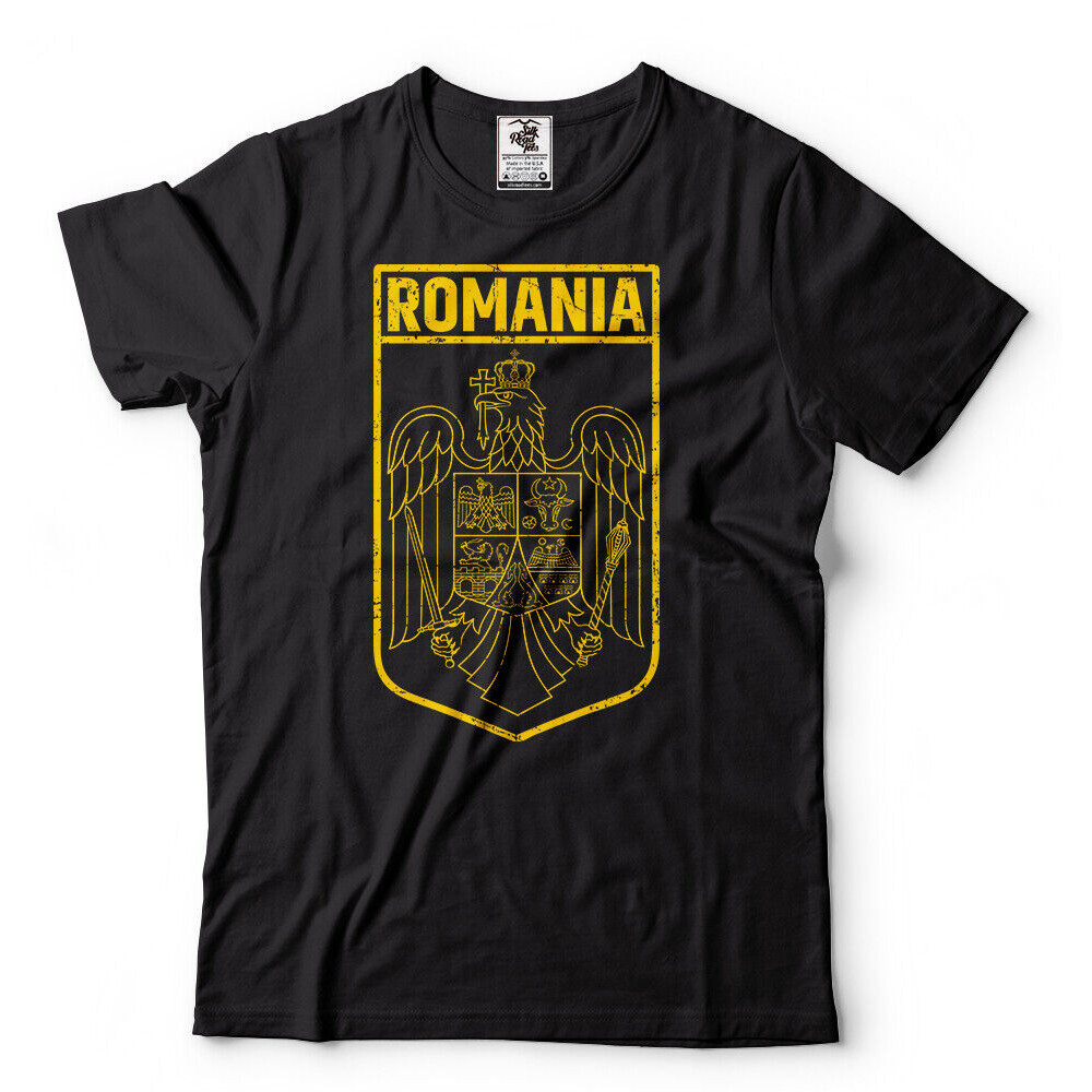 羅馬尼亞 T 恤羅馬尼亞傳統國旗 T 恤徽章國慶 T 恤